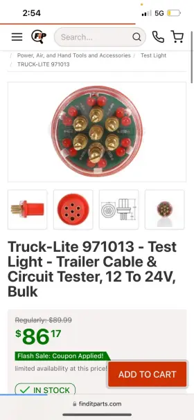 971013 Truck-lite Test Light- Trailer Cable And Circuit Tester