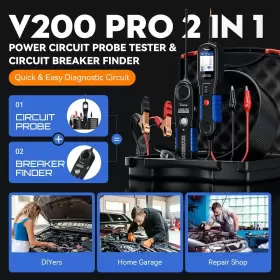 V200-pro Vdiagtool V200 Pro Automotive Power Circuit Probe Tester Breaker Finder Blue #2