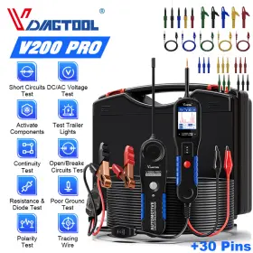 V200pro Vdiagtool Tester 30pin Ps100 V200 Pro Car Power Probe Circuit Electrical Tool With 30pins