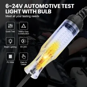 Abc7 Vlouqic Test Light Automotive Circuit Tester 6v-12v-24v Car Electrical Black #3