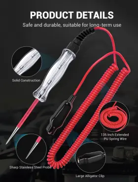 Witl103b Winamoo Dual Color Led Bulb Automotive Circuit Tester 6-24v Test Light With 135 Inch #2