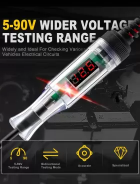 Witl109a3716 Winamoo Test Light Automotive 5-90v Digital Led Circuit Tester With Voltage Display #2