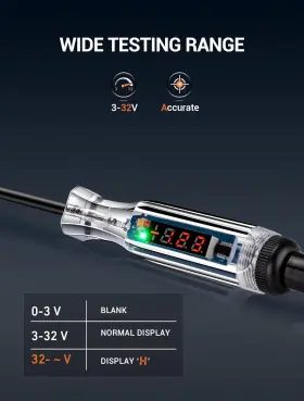 Wtatl1001b Winamoo Premium Digital Led Automotive Circuit Tester Dc 2.6v-32v Test Green Red #3