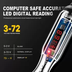Wtatl1001c Winamoo Upgraded 3-72v Digital Automotive Led Circuit Tester Dc Voltage Test Light W #3