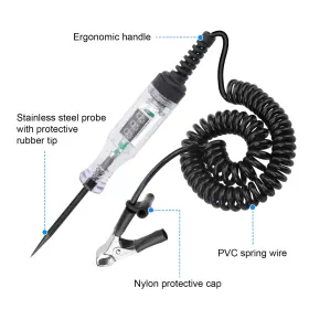 3-120v  Wowpartspro 601549193811 Dc Automotive Circuit Tester Digital Electric Voltage Test Light Display #2