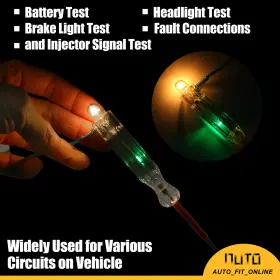 3-48v X Autohaux 726215600940 One Car Circuit Tester Electric Light Pen Probe Test 48 Inch Universal #3