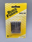 5 Pack Cooper Bussmann BP/SFE-30 Glass Fuses. Fixed Price $7.95.