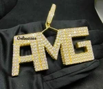 2.36 Ct Passing Tester Moissanite Mens Amg Custom Name Pendant Silver Gift. Fixed Price $506.99.