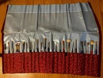 Artists New Brushes Acrylic Painting Set 28 W/ Sheath Loew Cornwell Plaid. Fixed Price $78.99.