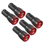 5PACK Ac/dc 110V Light Panel Indicator Flashing Alarm With Buzzer Red Led. Fixed Price $15.11.