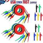 5/10X 4MM Stackable Banana Plug Test Hook Lead & 10PCS Alligator Clips Us. Fixed Price $13.15.