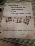 Schroeder Portable Hydraulic Circuit Tester. Fixed Price $1250.00.