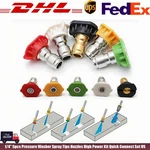 1/4" 5PCS Pressure Washer Spray Tips Nozzles High Power Kit Quick Connect Set Us. Fixed Price $5.49.