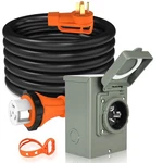 25FT Power Cord Inlet Box Kit Temporary Connector Cable 50AMP Generator Plug,.... Fixed Price $179.18.