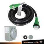 Generator Cord Power Inlet Box Twist Lock Connector Kit 4-PRONG 25/30FT 50AMP. Fixed Price $107.73.