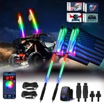 Mictuning 2PC 3FT/4FT Spiral Led Whip Lights Rgb Chasing Lamp W/mount Base Flags. Fixed Price $129.90.